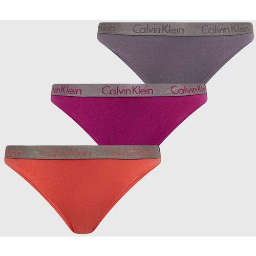 Calvin Klein Underwear Spodnjice 3-pack vijolična barva
