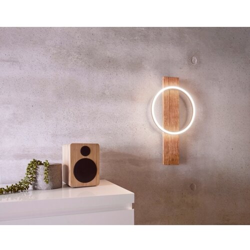 Eglo Boyal zidna/1, led, 1x12w, 1700lm, crna/bijela/rustik smeđe/drvo Slike