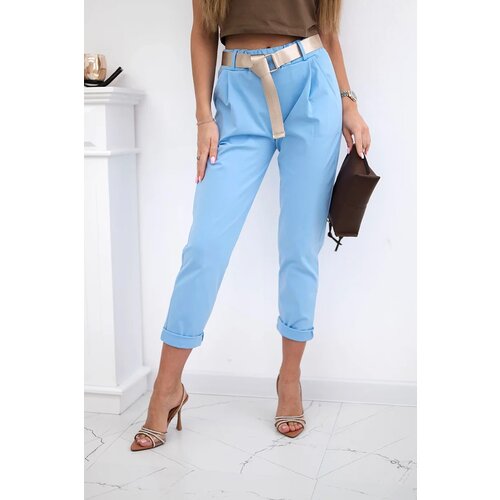 Kesi Włoski Punto trousers with belt blue Cijene