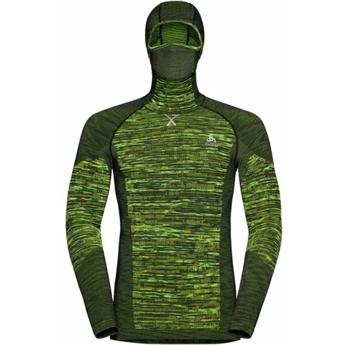 Odlo BL TOP WITH FACEMASK L/S BLACKCOMB ECO Funkcionalna majica s integriranom kapuljačom, zelena, veličina