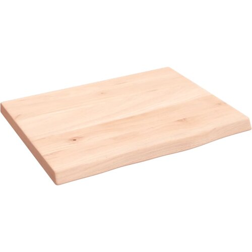 VidaXL Stenska polica 40x30x2 cm neobdelana trdna hrastovina, (20810885) Slike