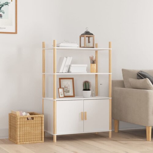 vidaXL Visoka omarica bela 80x40x121 cm inženirski les Cene