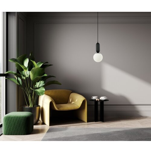  ITALUX PND-02340-1S-BK - Visilica na sajli ALDEVA 1xE27/40W/230V crna Slike