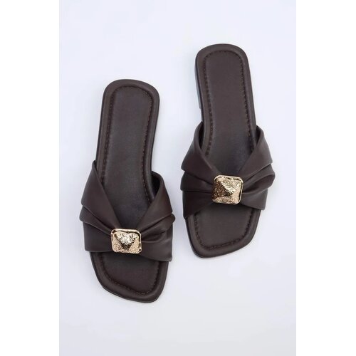 Trendyol Shoes ženske papuče Takss26Te00026, smeđe Slike