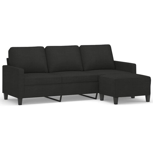 Maison Chic kavč - Sofa - Kanape s stolčkom za noge črn 180 cm blago, (21727323) Cene