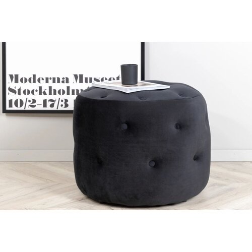Venture Home puf Benjamin ⌀55 cm, crna Slike