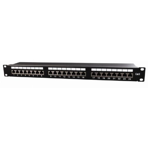 Gembird NPP-C624-002 Cat.6 24 port shielded patch panel, 19 1U Cene