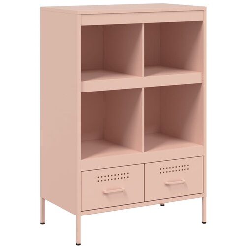Maison Chic Visoka omara - Komoda - Predalnik roza 68x39x101,5 cm jeklo, (21716854) Slike