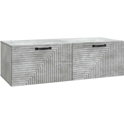  ormar za zid Betonska siva 98 x 41 x 30 cm Konstruirano drvo Slike