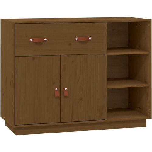 Maison Chic Komoda - Predalnik medeno rjava 98,5x40x75 cm trdna borovina, (21718313) Slike
