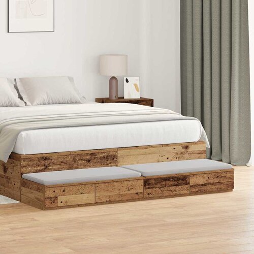 Ladice za krevet s ladicama Staro drvo 160 x 36,5 x 16,5 cm Cijene