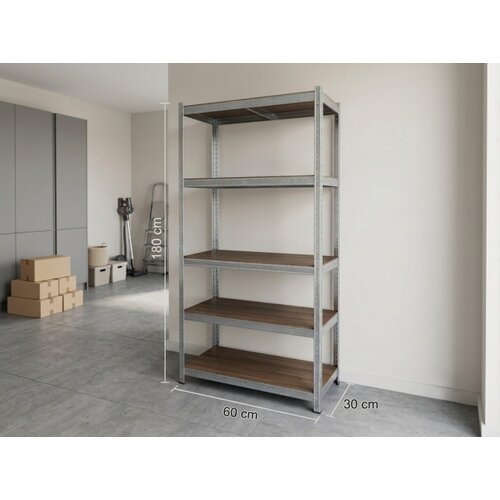 Office Elegante Metalna Polica 180x60x30 cm 5 Nivoa Nosivost 875 kg ( OE-MS-1806030 ) Slike