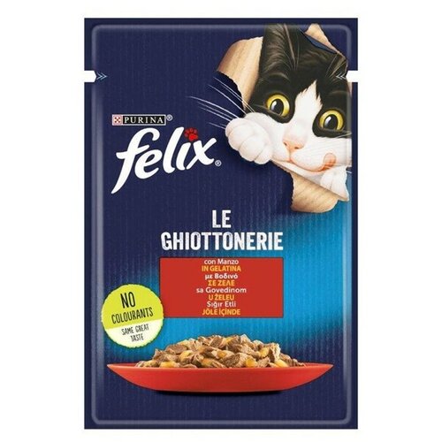 Felix vlažna hrana za mačke govedina 85g Slike