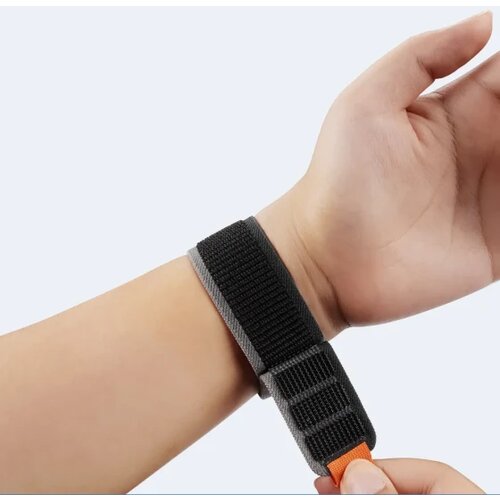 Dux ducis YJ - woven nylon strap for Apple Watch 42/44/45/49mm Black/Grey Cijene