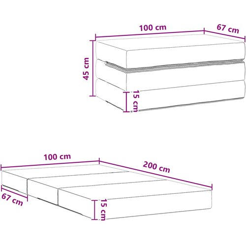 SOFA na razvlačenje 100 x 67 x 45 cm Tamnosiva Slike