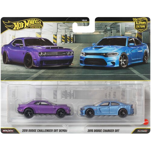 Mattel Hot Wheels: Deluxe 2018 Dodge Challenger SRT Demon in 2015 Dodge Charger SRT, komplet 2 avtomobilčkov v merilu 1:64 - Slike