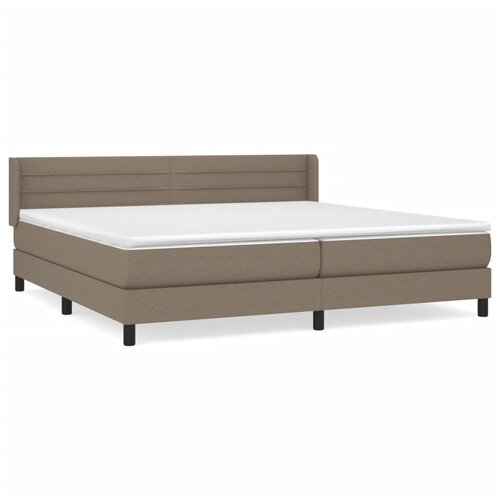 VidaXL Box spring postelja z vzmetnico taupe 200x200 cm blago, (20895634) Slike
