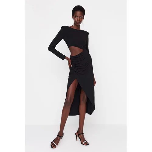 Trendyol black Cut Out Detailed Knitted Dress