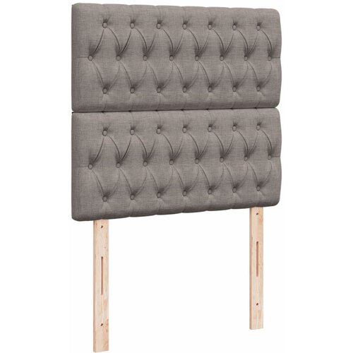  Krevet s oprugama i madracem smeđesivi 100 x 200 cm od tkanine Slike