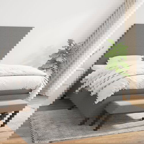 vidaXL Krevet s oprugama i madracem tamnosivi 100 x 200 cm od tkanine Cijene