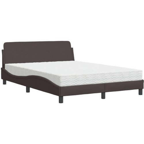 vidaXL Krevet s madracem tamnosmeđi 140 x 190 cm od tkanine Cene