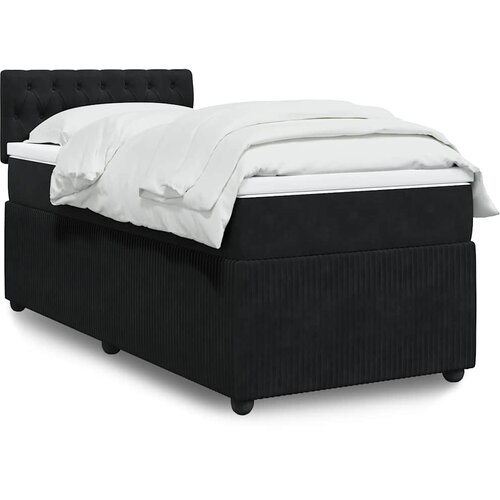 Box spring krevet s madracem crni 90x200 cm bar&scaron;unasti Cijene