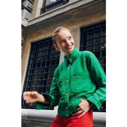 Defacto Crop Long Sleeve Shirt Slike
