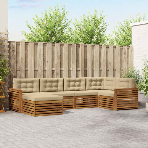  Set vanjskih sofa 6 kom. Prirodna i bež 331 x 172,5 x 73 cm Cijene