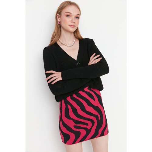 Trendyol Pink Jacquard Knitwear Skirt Slike