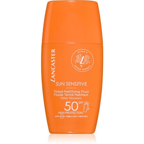 Lancaster Sun Sensitive Tinted Mattifying Fluid vodootporno proizvod za za&amp;scaron;titu lica od sunca 30 ml za žene Slike