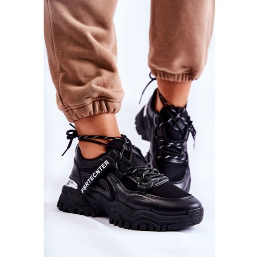 Kesi Women's Sneakers Sport Shoes Black Sheron Slike