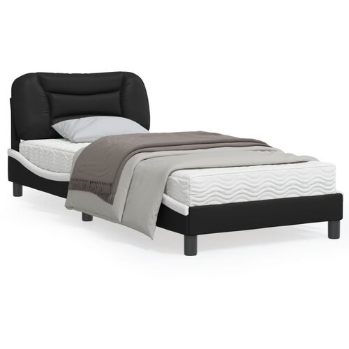 vidaXL Okvir za krevet s uzglavljem crno-bijeli 90x190 cm umjetna koža Cene