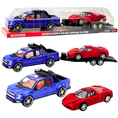  Terensko vozilo s vučnim kamionom - set sportskih automobila Slike