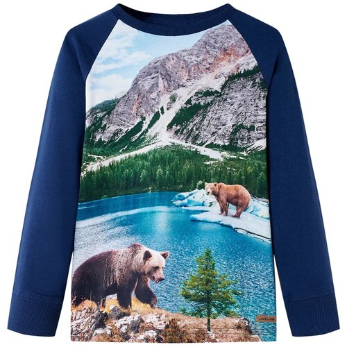 VidaXL Otro&amp;scaron;ka majica z dolgimi rokavi mornarska 104 Slike