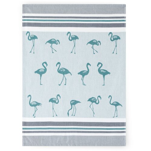 Zwoltex Unisex's Dish Towel Flamingi Green/Pattern Cene