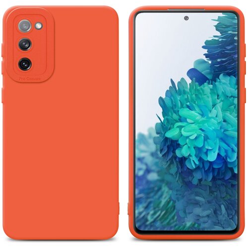 Cadorabo Ohi&scaron;je, združljiv s Samsungom v tekočini Orange - Za&scaron;čitni pokrov iz fleksibilnega silikona TPU, (20603482) Cene