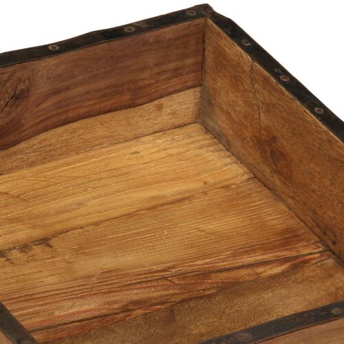  Pladnjevi 4 kom 31x29x10 cm Čvrsto drvo od recikliranih materijala Slike