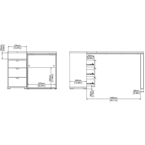 Tvilum Radni stol s pločom stola u dekoru hrasta 100x150 cm Sign &amp;ndash; Slike