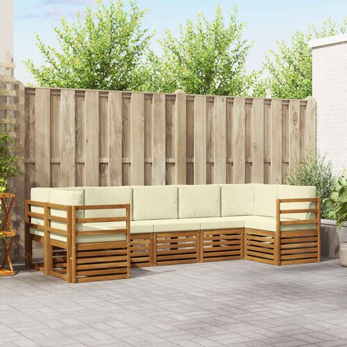 Set vanjskih sofa 7 pcs Prirodna i krem Cene