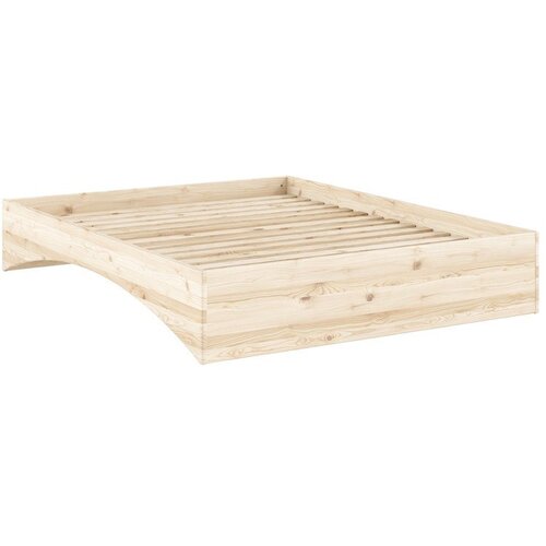 Karup Design Zakonska postelja iz masivnega bora brez vzglavja 160x200 cm v naravni barvi Orbit – Cene