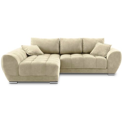 Windsor & Co Sofas bež baršunasta kutna garnitura Nuage, lijevi kut Cijene