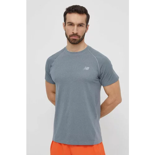 New Balance Sportska majica kratkih rukava boja: siva, bez uzorka, MT41080AG