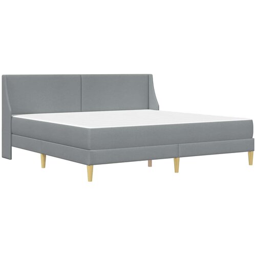  Okvir kreveta s madracem Svijetlo siva 200 x 200 cm Poliester Slike