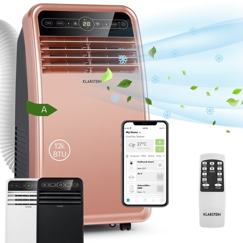 Klarstein Metrobreeze New York Smart 12k, prijenosna klima, 12000BTU / 3,5 kW, energetski razred A, daljinski upravljač Cijene