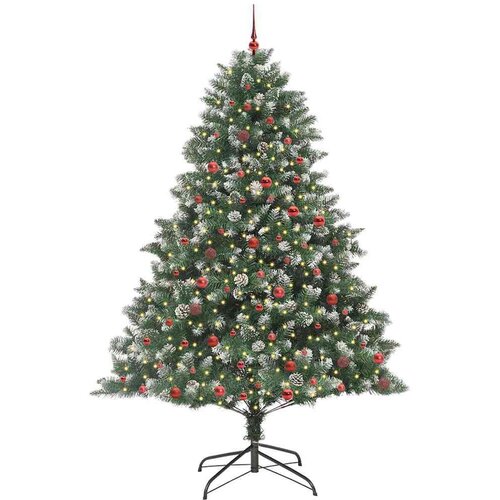 VidaXL Umjetno božićno drvce s stalakom Zelena 160 x 160 x 240 cm Slike