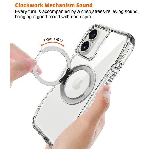 Max Mobile MM TPU IPHONE 17 - DROP-PROOF PURE MAGSAFE KICKSTAND Clear Slike