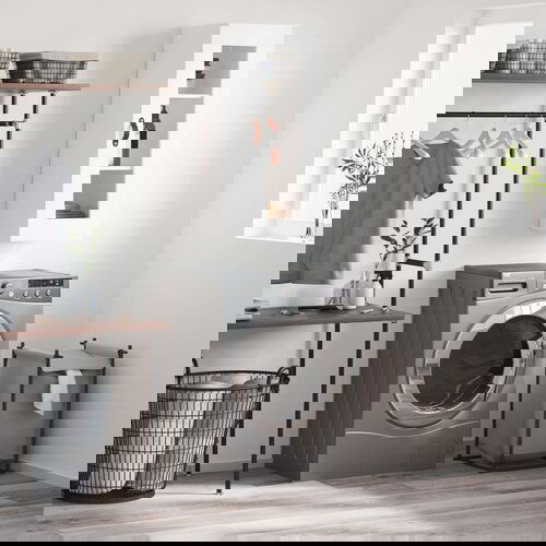 VidaXL Stenska omarica bela 34,5x34x90 cm Slike