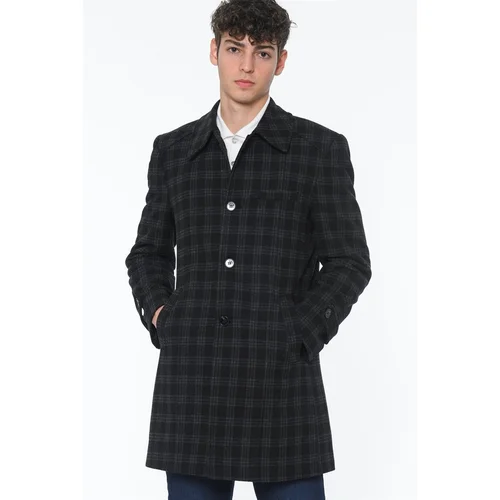 Dewberry PLT7226 BATTAL COAT-STRIPED ANTHRACITE