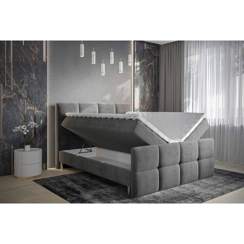 Esposa POSTELJA Z VZMETNICO 160 cm x 200 cm , tekstil barve grafita Slike
