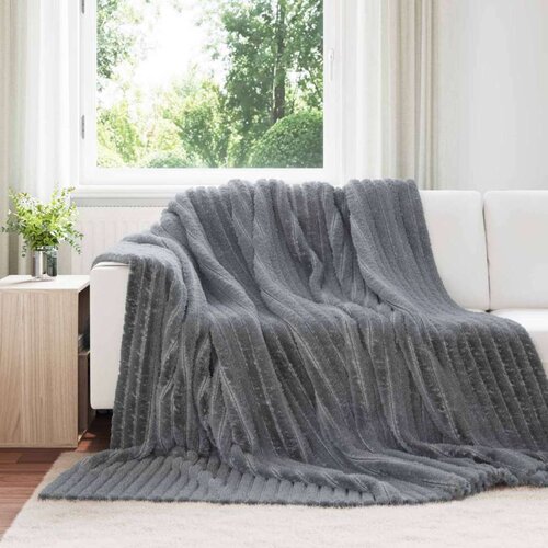  Odeja Temno siva 270 x 240 cm Flis, (5000288203) Cene